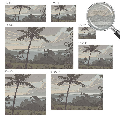 Papel de parede para sala Paisagem exótica