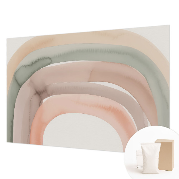 Mural de fotos na parede arcos de arco-íris