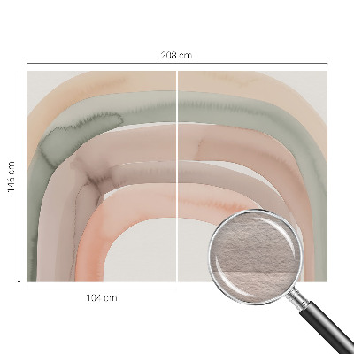 Mural de fotos na parede arcos de arco-íris