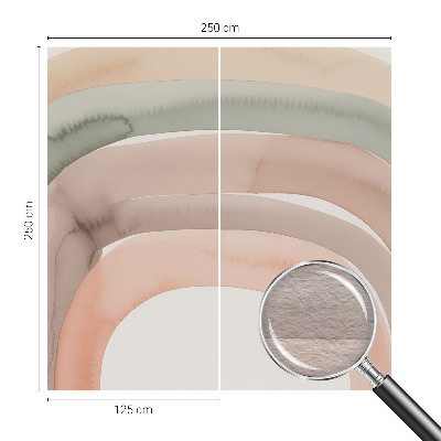 Mural de fotos na parede arcos de arco-íris