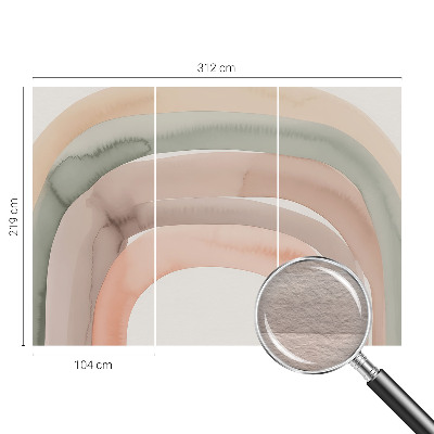 Mural de fotos na parede arcos de arco-íris