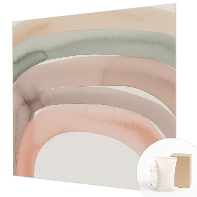 Mural de fotos na parede arcos de arco-íris