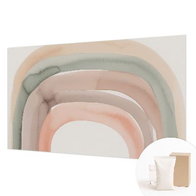 Mural de fotos na parede arcos de arco-íris