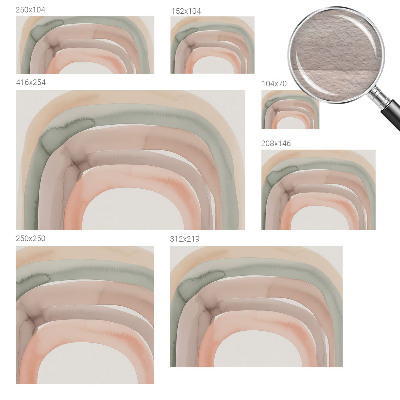 Mural de fotos na parede arcos de arco-íris