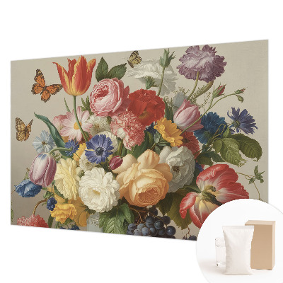 Mural de parede Flores e borboletas