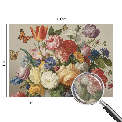 Mural de parede Flores e borboletas