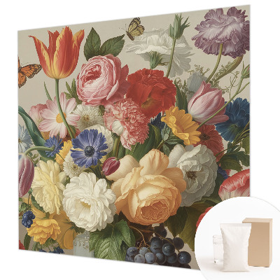 Mural de parede Flores e borboletas