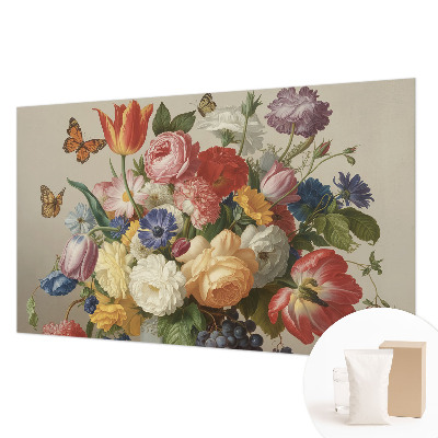 Mural de parede Flores e borboletas