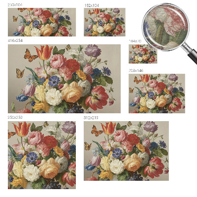 Mural de parede Flores e borboletas