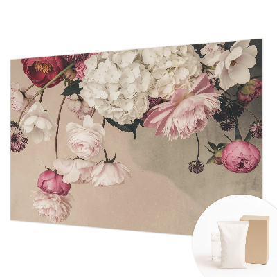 Mural de fotos na parede Flores românticas