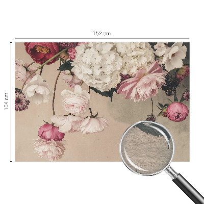 Mural de fotos na parede Flores românticas