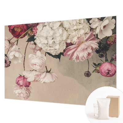 Mural de fotos na parede Flores românticas