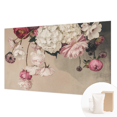 Mural de fotos na parede Flores românticas