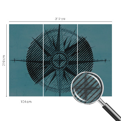 Papel de parede fotográfico Bússola marítima
