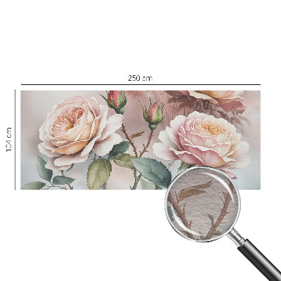 Fotomural Rosas em tons pastel