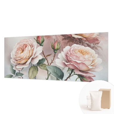 Fotomural Rosas em tons pastel