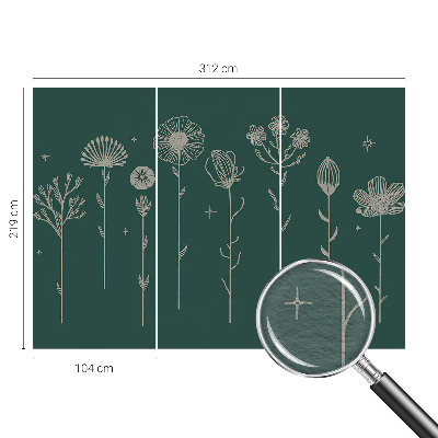 Papel de parede fotográfico flores delicadas