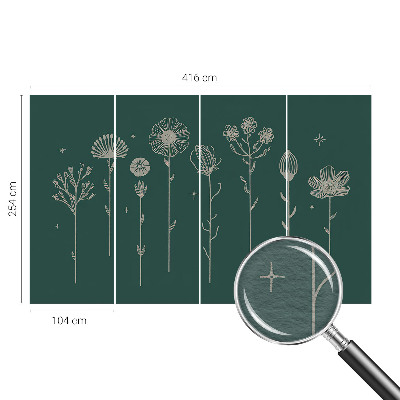 Papel de parede fotográfico flores delicadas