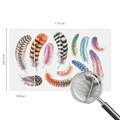 Papel de parede Penas em tons pastel