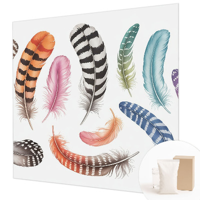 Papel de parede Penas em tons pastel
