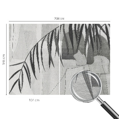 Mural de fotos na parede Palmeira abstrata