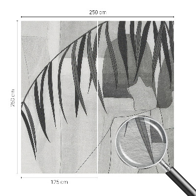 Mural de fotos na parede Palmeira abstrata