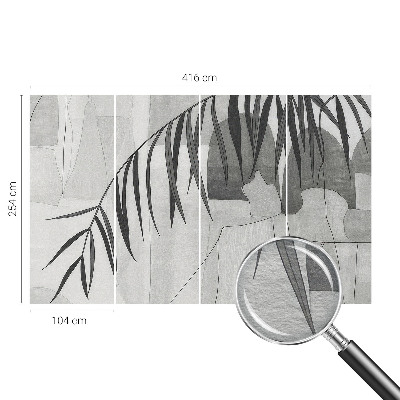 Mural de fotos na parede Palmeira abstrata