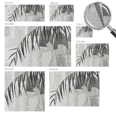 Mural de fotos na parede Palmeira abstrata