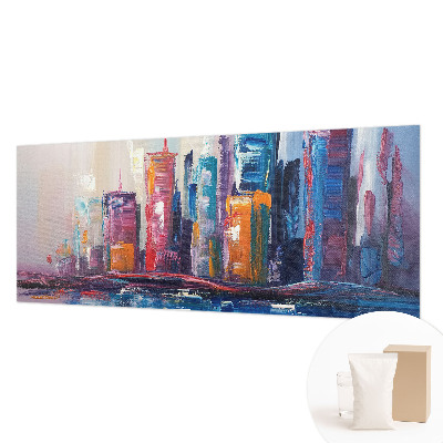 Papel de parede para sala Cidade colorida