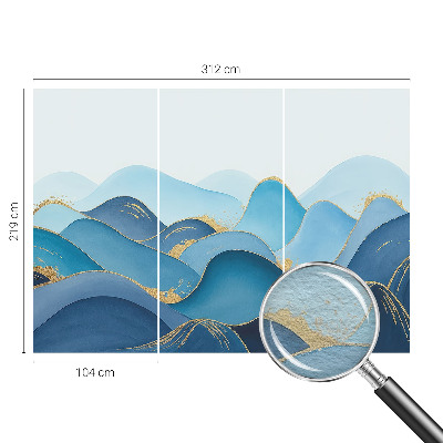 Mural de fotos na parede Paisagem ondulada