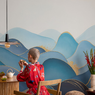 Mural de fotos na parede Paisagem ondulada