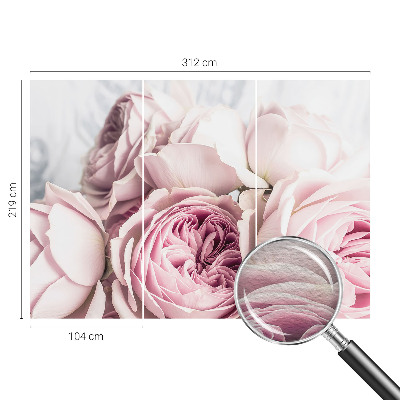 Papel de parede para quarto Rosas cor-de-rosa