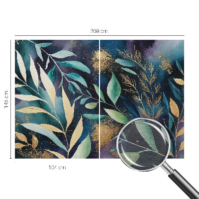 Papel de parede decorativo Folhas botânicas