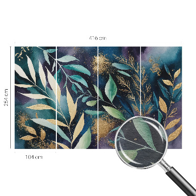Papel de parede decorativo Folhas botânicas