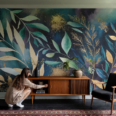 Papel de parede decorativo Folhas botânicas