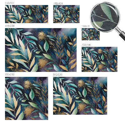 Papel de parede decorativo Folhas botânicas