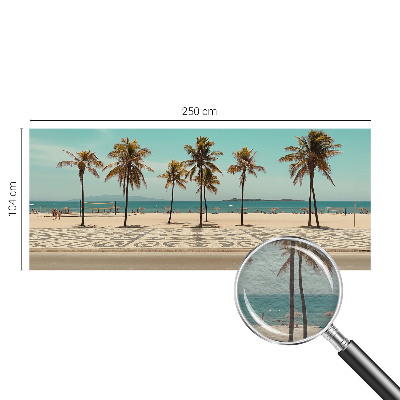 Mural de fotos na parede Praia com palmeiras