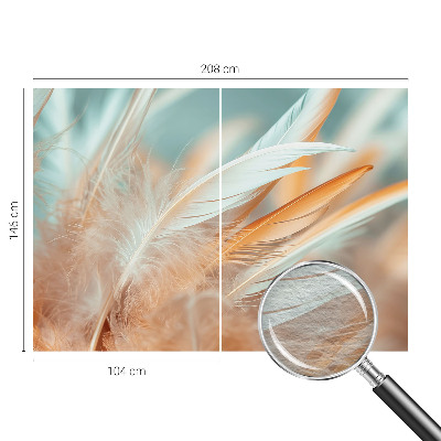 Papel de parede decorativo Penas delicadas