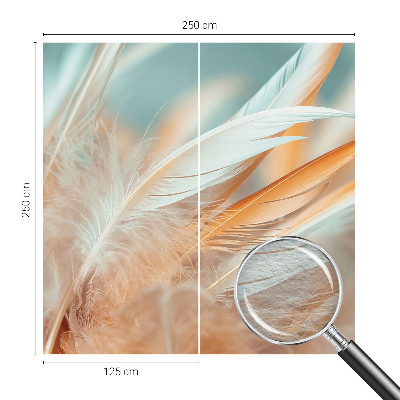 Papel de parede decorativo Penas delicadas