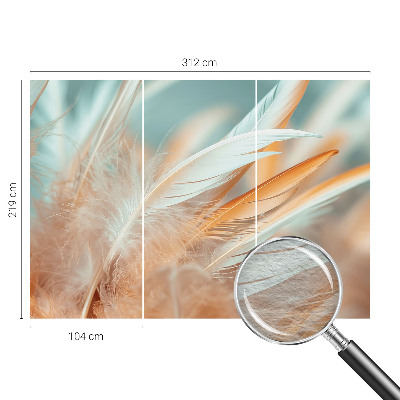 Papel de parede decorativo Penas delicadas