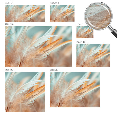 Papel de parede decorativo Penas delicadas