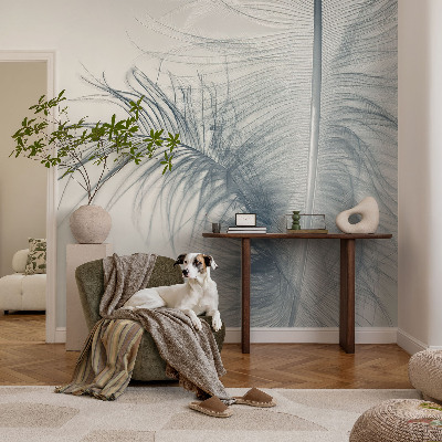 Mural de fotos na parede Pena delicada