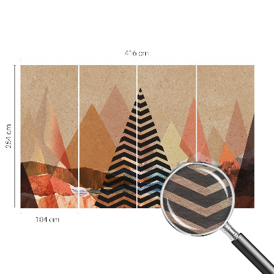 Papel de parede para sala Paisagem abstrata
