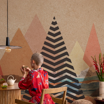 Papel de parede para sala Paisagem abstrata