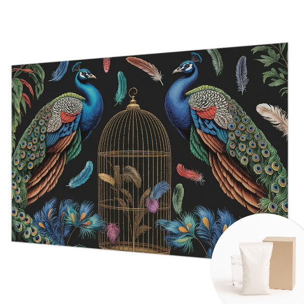 Papel de parede decorativo Pavões exóticos
