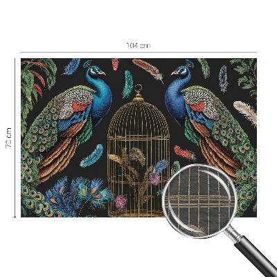 Papel de parede decorativo Pavões exóticos