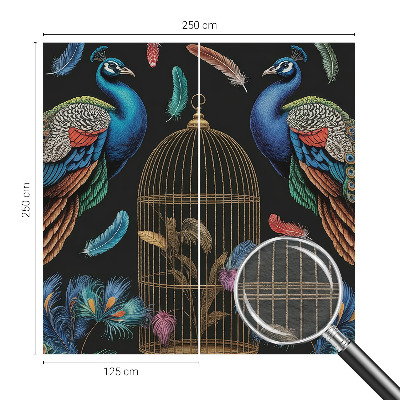 Papel de parede decorativo Pavões exóticos