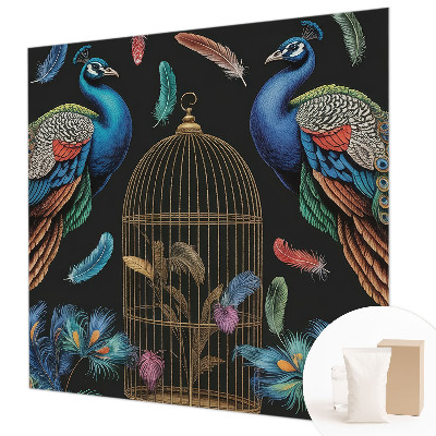 Papel de parede decorativo Pavões exóticos
