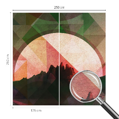 Mural de fotos na parede Colinas pitorescas