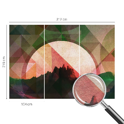 Mural de fotos na parede Colinas pitorescas